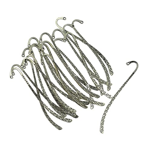 20 silberne Haken-Lesezeichen für Schmuckbasteln mit Perlen, DIY-Legierungsanhänger 20 silberne Haken-Lesezeichen für Schmuckbasteln mit Perlen, DIY-Legierungsanhänger von BESSTUUP