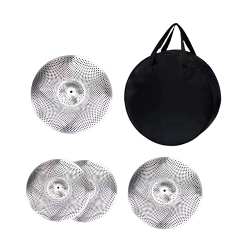 4x Mute Becken Übungsset mit Aufbewahrungstasche 14 16 18 Zoll Low Volume Drum Becken für Anfänger Bühne Musikzimmer 4x Mute Becken Übungsset mit Aufbewahrungstasche 14 16 18 Zoll Low Volume Drum Becken für Anfänger Bühne Musikzimmer von BESSTUUP