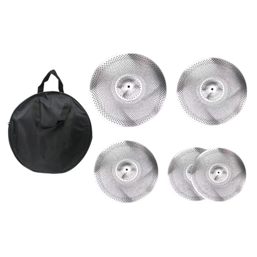 5 Stück Low Volume Becken Set für Schlagzeug Set Übung 14 Zoll Hi Hat 16 Zoll Crash 18 Zoll Rash 20 Zoll Ride Silent Mute Alloy 5 Stück Low Volume Becken Set für Schlagzeug Set Übung 14 Zoll Hi Hat 16 Zoll Crash 18 Zoll Rash 20 Zoll Ride Silent Mute Alloy von BESSTUUP