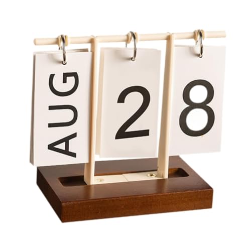 Kalender Desktop Dekor Flip Kalender Wiederverwendbare Tischdekoration für Home Decor Büro Wohnzimmer Schlafzimmer von BESSTUUP