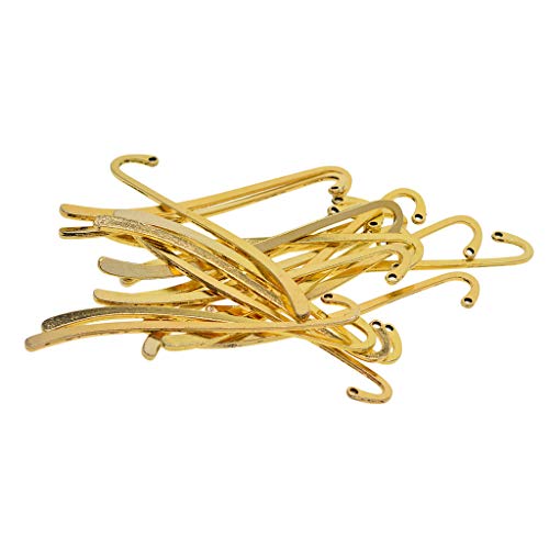 Klassische Lesezeichen aus Metalllegierung Seitenclip Perlen Lesezeichenhaken Bulk Lesezeichenclips – 20er-Pack 87 mm DIY Lesezeichen für Lehrerbücher von BESSTUUP