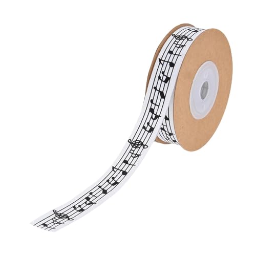 Musiknote Band Geschenkverpackungsband 1,5 cm x 11 Meter Bastelband Dekoband für Geschenkverpackung Urlaub Kuchenbox von BESSTUUP