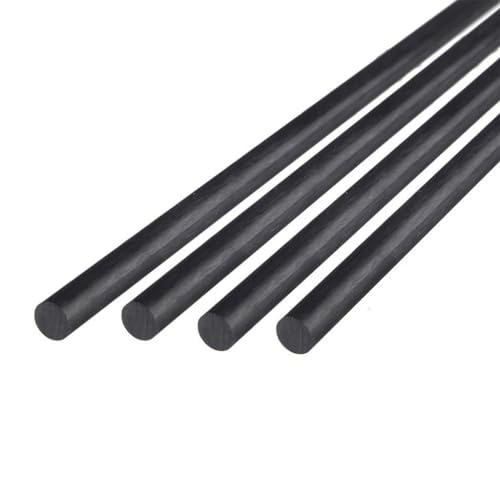 BESSX 5-teiliges Kohlefaser-Stangen-Set, 0,5–8 mm x 1000 mm, Verschiedene Größen, for RC-Drohnen/Modellflugzeuge for Selbermachen (7 mm)(0.5mm) von BESSX