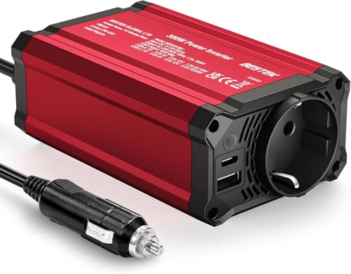 300W Auto Wechselrichter, DC 12 V auf 230 V Auto-Wechselrichter mit AC Steckdosen und 3.4 A Dual-USB-Anschlüssen, Autostecker Adapter Steckdosenkonverter 300W Auto Wechselrichter, DC 12 V auf 230 V Auto-Wechselrichter mit AC Steckdosen und 3.4 A Dual-USB-Anschlüssen, Autostecker Adapter Steckdosenkonverter von BESTEK