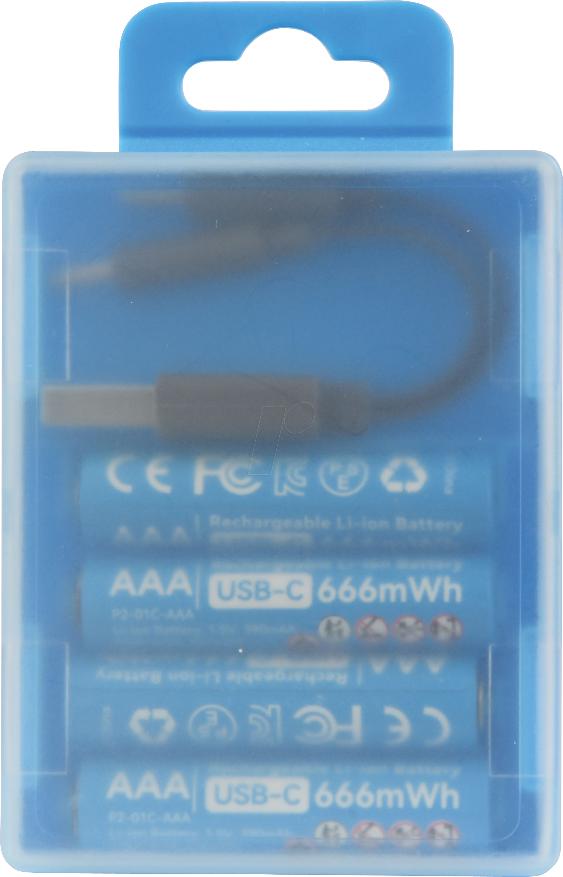 BESTON 4XAAA-USB - Li-Ion-Akku, AAA (Micro), 1,5 V, 390 mAh, USB-C, 4er-Pack von BESTON