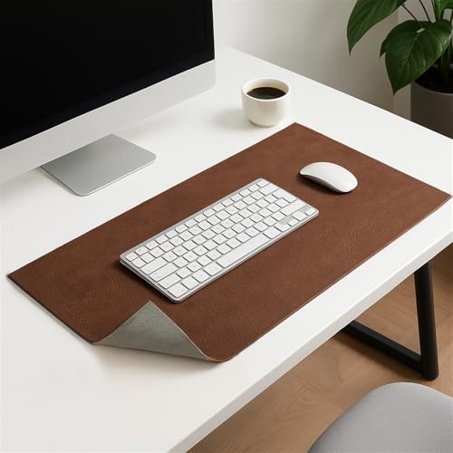 BESTORI Doppelseitige Schreibtischunterlage Große Wasserdichte Rutschfest Mauspad aus PU-Leder Schreibunterlage für Büro/Zuhause Braun/Grau, 70 x 30 cm BESTORI Doppelseitige Schreibtischunterlage Große Wasserdichte Rutschfest Mauspad aus PU-Leder Schreibunterlage für Büro/Zuhause Braun/Grau, 70 x 30 cm von BESTORI