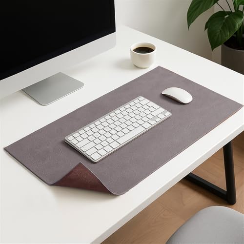 BESTORI Doppelseitige Schreibtischunterlage Große Wasserdichte Rutschfest Mauspad aus PU-Leder Schreibunterlage für Büro/Zuhause Grau/Braun, 70 x 50 cm BESTORI Doppelseitige Schreibtischunterlage Große Wasserdichte Rutschfest Mauspad aus PU-Leder Schreibunterlage für Büro/Zuhause Grau/Braun, 70 x 50 cm von BESTORI