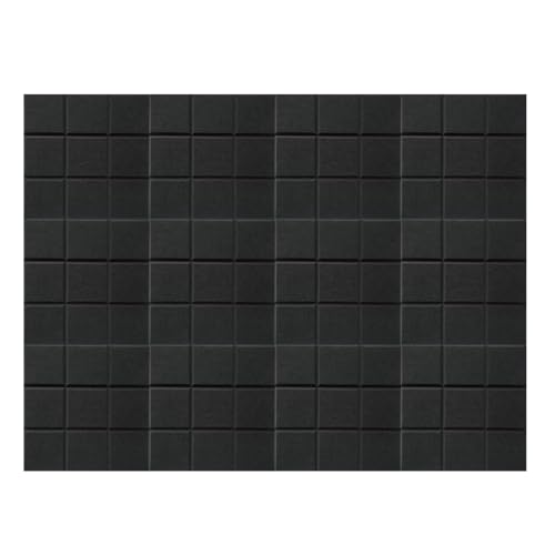 BESTORI Filz Pinnwand Selbstklebend Große Filzboard Memotafeln Bulletin Board für Memos Foto Büro Küche Wanddekoration 12 Stück 30 x 30 cm, Schwarz von BESTORI