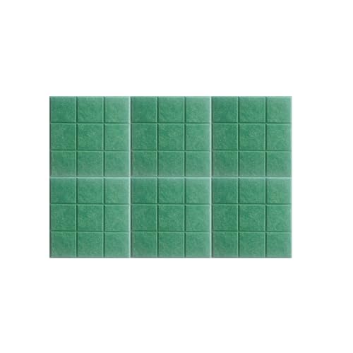 BESTORI Filz Pinnwand Selbstklebend Große Filzboard Memotafeln Bulletin Board für Memos Foto Büro Küche Wanddekoration 6 Stück 30 x 30 cm, Dunkelgrün von BESTORI