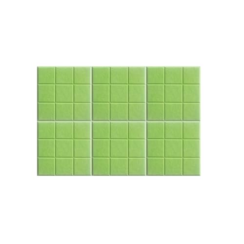 BESTORI Filz Pinnwand Selbstklebend Große Filzboard Memotafeln Bulletin Board für Memos Foto Büro Küche Wanddekoration 6 Stück 30 x 30 cm, Grasgrün von BESTORI