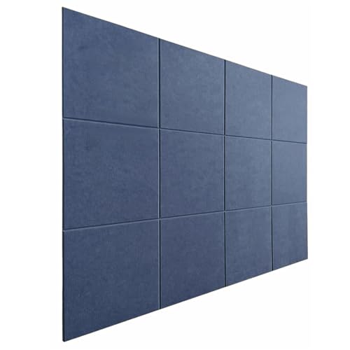 BESTORI Große Filz Pinnwand Selbstklebend 12 Stück 30 x 30 cm, Filzboard Memotafeln Memo Boards für Büro, Wohnzimmer, Schlafzimmer, Wand Marineblau von BESTORI