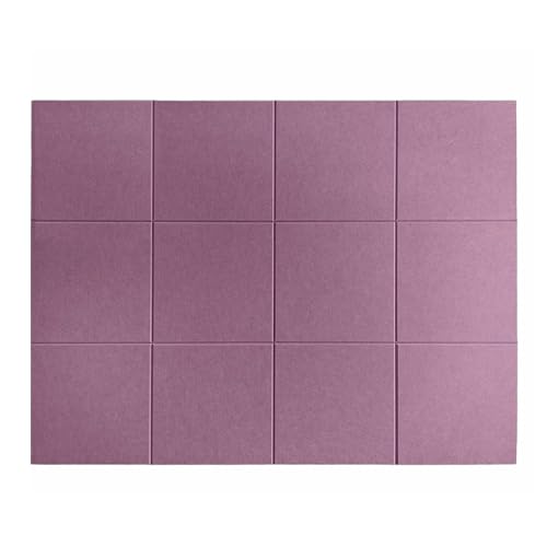 BESTORI Große Filz Pinnwand Selbstklebend 12 Stück 30 x 30 cm, Filzboard Memotafeln Memo Boards für Büro, Wohnzimmer, Schlafzimmer, Wand Violett von BESTORI
