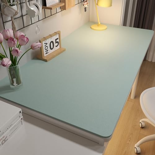 BESTORI Multifunktionales Schreibtischunterlage Rutschfeste Wasserdichter Mauspad PU Leder Ultradünnes Mauspad für Büro und Zuhause Hellblau, 80 x 40 cm von BESTORI