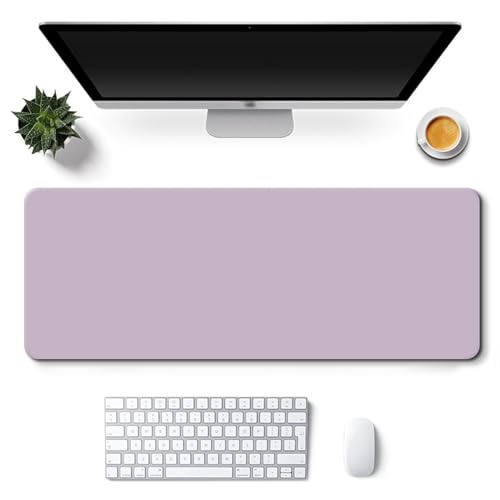 BESTORI Schreibtischunterlage PU Leder Mauspad Wasserfest Rutschfest Multifunktionales Office Tischschutz Unterlage für Büro Home Violett, 45 x 90 cm von BESTORI