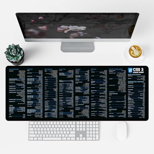 BESTORI Spickzettel Schreibtischunterlage Rutschfeste Unterlage Tastenkombinationen Mousepad Büroschreibtisch Computer Tastatur Zubehör 80 x 30 cm von BESTORI