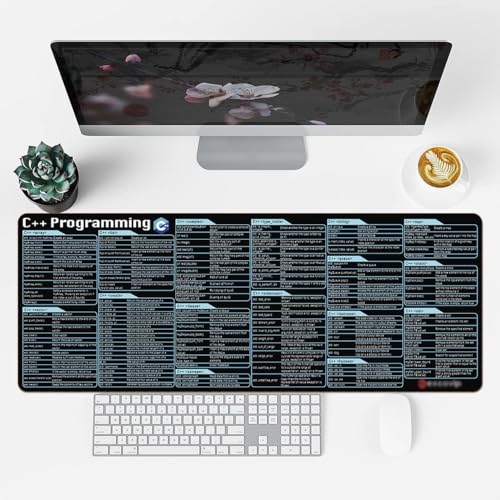BESTORI Spickzettel Schreibtischunterlage Rutschfeste Unterlage Tastenkombinationen Mousepad Büroschreibtisch Computer Tastatur Zubehör 80 x 30 cm von BESTORI