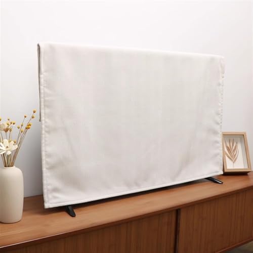 BESTORI TV Hülle Chenille TV Staubschutzhülle Volltonfarbe Fernseher Bildschirmschutz Abdeckung für Computermonitor, Gebogener und Hängender Fernseher, Weiß, 113x193cm BESTORI TV Hülle Chenille TV Staubschutzhülle Volltonfarbe Fernseher Bildschirmschutz Abdeckung für Computermonitor, Gebogener und Hängender Fernseher, Weiß, 113x193cm von BESTORI