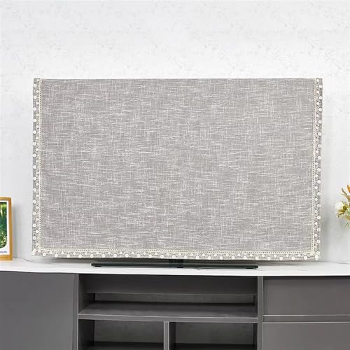 BESTORI TV Hülle Leinen TV Abdeckung Staubschutzhülle für LCD LED Volltonfarbe Staubschutz Abdeckhaube für Computermonitor, Gebogener und Hängender Fernseher, Grau, 75x127cm BESTORI TV Hülle Leinen TV Abdeckung Staubschutzhülle für LCD LED Volltonfarbe Staubschutz Abdeckhaube für Computermonitor, Gebogener und Hängender Fernseher, Grau, 75x127cm von BESTORI