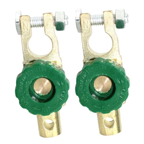 BESTOYARD 2 Stück Stromausfallschutzschalter Trennschalter Stromausfallschalter Batterie Stromausfall Der Batterie Auto Batterie Cutoff Switch Isolator Legierungsverkupferung Light Green von BESTOYARD