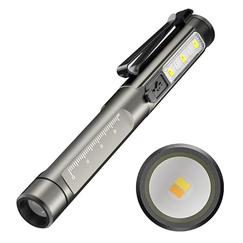 Diagnostisches medizinisches Penlight,wiederaufladbare Stift Taschenlampe Licht, wiederverwendbare LED-Penlight mit integrierter Batterie, Pupille Gauge für Arzt, Krankenschwester, Notfall von BESTSUN