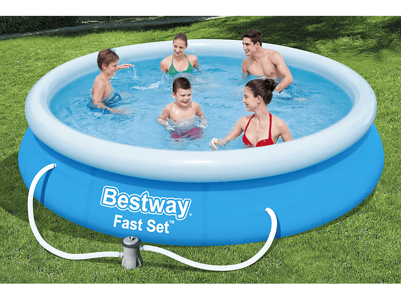 BESTWAY Fast Set™ Pool-Set, rund, 366x76cm Swimmingpool Mehrfarbig von BESTWAY