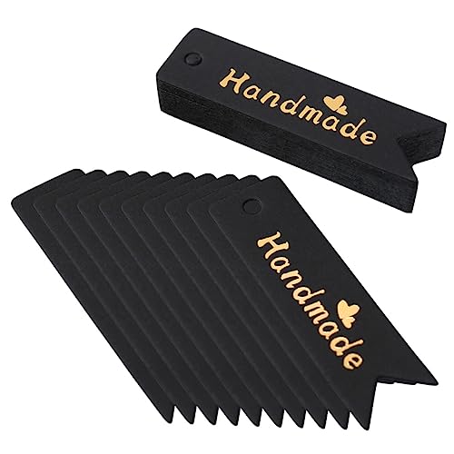 BESTYASH 100 Stück Handgefertigte Geschenkkarten Gemacht Gegenwärtig Gold Party Etikett Weihnachts-tags Für Du Hochzeit Namensschilder Für Bastel-tags Schwarz Papier BESTYASH 100 Stück Handgefertigte Geschenkkarten Gemacht Gegenwärtig Gold Party Etikett Weihnachts-tags Für Du Hochzeit Namensschilder Für Bastel-tags Schwarz Papier von BESTYASH