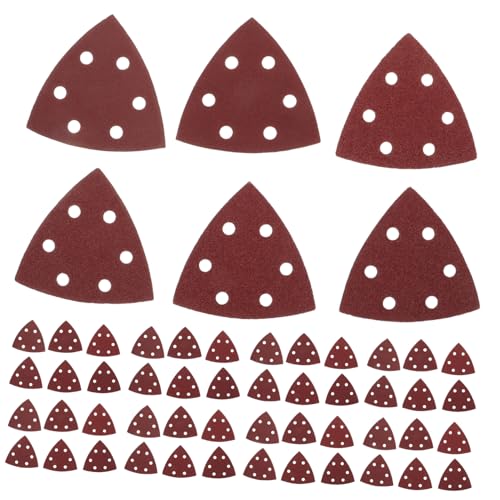 BESTYASH 120 Stück Dreieck Schleifpapier Grobkörniges Schleifpapier Hochleistungs Schleifpapier Schleifpapier Pad Schleifpapier Für Elektrische Schleifmaschine Holzschleifer von BESTYASH