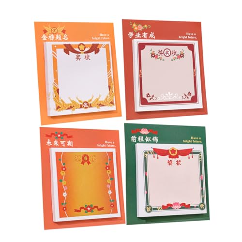 BESTYASH 4 Stück Zertifikat Und Notiz Hinweis Anmerkung Klassenzimmer Party Schreibwaren-notizblöcke Inspirierende Notizblöcke Pads Erinnerung Mini Danksagung Kind Papier BESTYASH 4 Stück Zertifikat Und Notiz Hinweis Anmerkung Klassenzimmer Party Schreibwaren-notizblöcke Inspirierende Notizblöcke Pads Erinnerung Mini Danksagung Kind Papier von BESTYASH