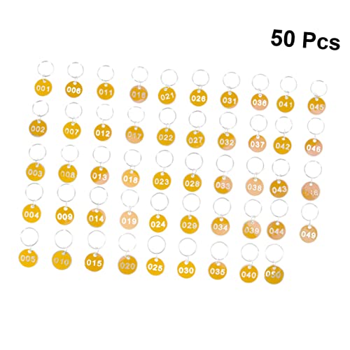 BESTYASH 50 Stück Nummernschilder Gepäck Id Tags Aufbewahrungsetiketten Schlüsselanhänger Etiketten von BESTYASH