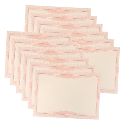 BESTYASH 50 Stück Zertifikatspapier Auszeichnungszertifikate Diplompapier Abschlusszertifikate Auszeichnungspapier Leistungszertifikat Zertifikatsplakette Rot von BESTYASH