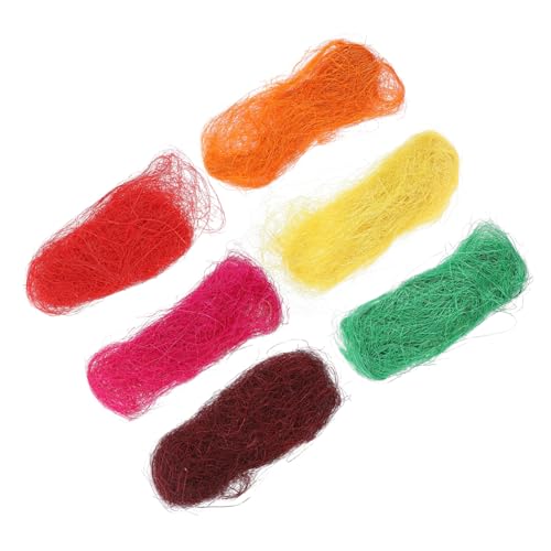 BESTYASH 6 Stück Vogelnestfüller Füllung Shred-Füller Bast geschreddert ostern zu ostern geschenkverpackungen Vogelnestpolsterung natürliche Raffia-Seide Plastik von BESTYASH