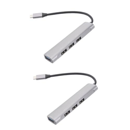 2 Stück 4 1 Nabe Nabe USB-Adapter USB-hubs USB-stecker-Adapter USB-Port-hub Kartenleser-konverter Erweiterungsübertragungsadapter Aluminiumprofil Aluminiumlegierung Hülse von BESTonZON
