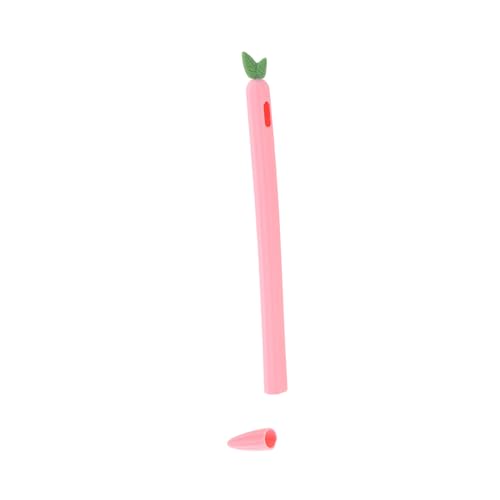 BESTonZON 1 Satz Federmäppchen Stifthalter Aus Silikon Stylus-stifthülle Stylus Bleistifthalter Bleistifthülle Mit Deckel Stifttasche Zubehör Kieselgel Karikatur Rosa von BESTonZON