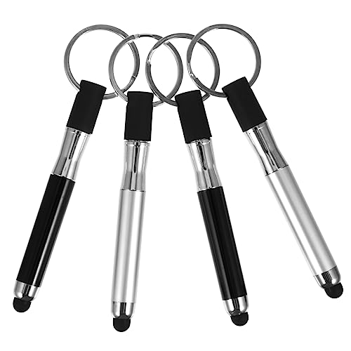 BESTonZON 12 STK Kugelschreiber Mit Touchscreen Bildschirmstift Schlüsselanhänger Für Mädchen Schwarzer Füllfederhalter Kapazitiv Smartphone-Stift Malstift Zubehör Handy Legierung von BESTonZON