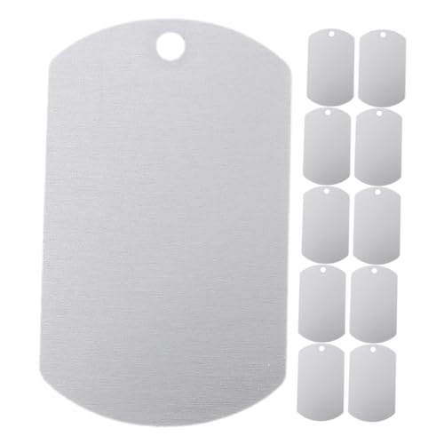 BESTonZON 12 Stück Aluminiumetikett Blanko-kragenanhänger Leere Erkennungsmarken Hundemarken Aus Metall Rohlinge Für Hundemarken-schlüsselanhänger Aluminium-tags Silver BESTonZON 12 Stück Aluminiumetikett Blanko-kragenanhänger Leere Erkennungsmarken Hundemarken Aus Metall Rohlinge Für Hundemarken-schlüsselanhänger Aluminium-tags Silver von BESTonZON
