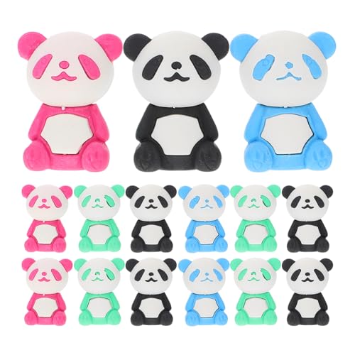 BESTonZON 16 Stück Panda Radiergummi Cartoon Radiergummi Gummi Radiergummi Studenten Briefpapier Studenten Briefpapier Malerei Raumdekoration Gummi Panda Geschenk Cartoon Gummi von BESTonZON