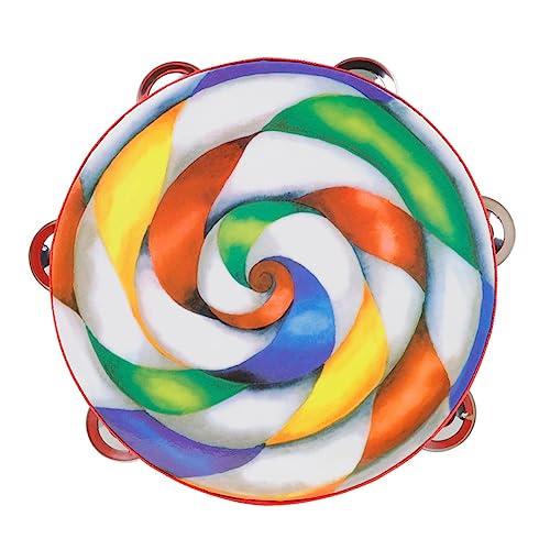 BESTonZON 1stk Tambourin Tamburin Musik Doppelseitige Trommel Tamburin Für Kinder 8 Zoll Trommel Handtrommel Aus Holz Tamburin-instrument Kindertrommel Colorful Trommelfell Aus Polyester BESTonZON 1stk Tambourin Tamburin Musik Doppelseitige Trommel Tamburin Für Kinder 8 Zoll Trommel Handtrommel Aus Holz Tamburin-instrument Kindertrommel Colorful Trommelfell Aus Polyester von BESTonZON