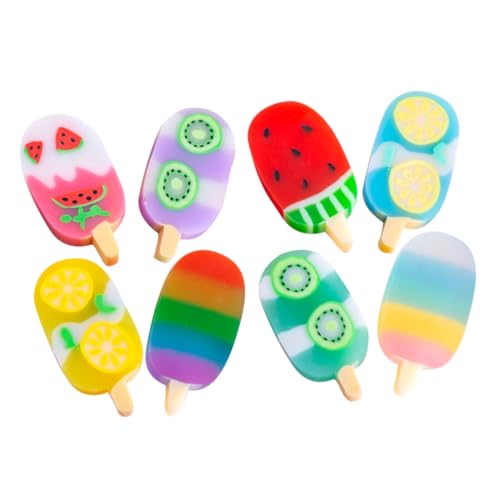 BESTonZON 2 Boxen Obsteisgummi behandeln ästhetisch Creme Party Und Blau matschig Zapfen radiergummi Mini-Radierer Mini-Cartoon-Radierer Kindergäuer von BESTonZON