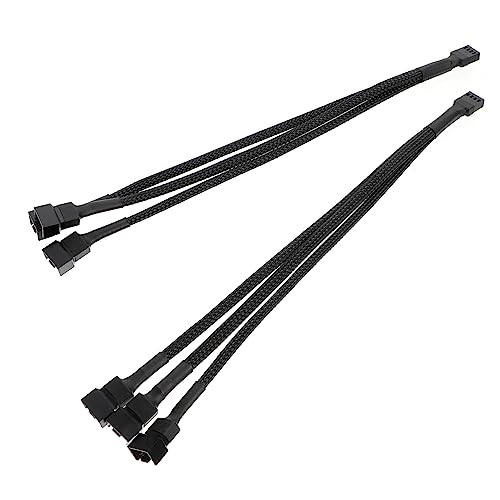 BESTonZON 2er Set PWM üfter Splitterkabel 1 Zu 3 Adapter Für CPU üfter 4 Pin Kabel Für Kühllüfter Erweiterungskabel Für PC Kühlungssysteme von BESTonZON