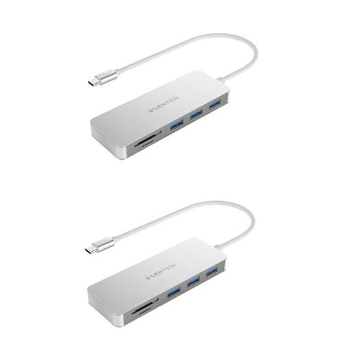 BESTonZON 2 STK multifunktionaler Kartenleser sdcard transp mausfallen bürolocher schoe stützen exrated USB-Computeradapter USB-Erweiterung übertragen Rechner Hub Spender Aluminiumlegierung von BESTonZON