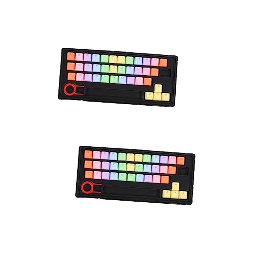 BESTonZON 2 Sätze Tastenkappe Klaviatur Tastatur- Ornament-Sets farbige Tastatur Pudding Keycaps Keyset Tastaturen Tastaturschutz Tastatur versorgung Suite schmücken pbt von BESTonZON