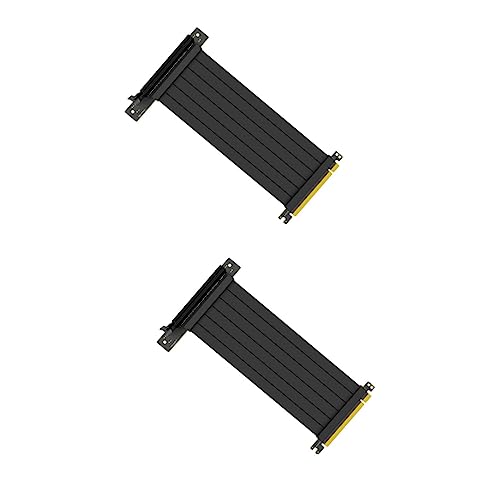 BESTonZON 2 Stück 90 Verlängerungskabel PCI-E 3.0 Extender-Riser-Kabel High-PCI-Riser-Kabel pci Express Kabel verlängerung Verlängerungsport-Adapter Rechner verlängern X16 Kupferkerndraht von BESTonZON