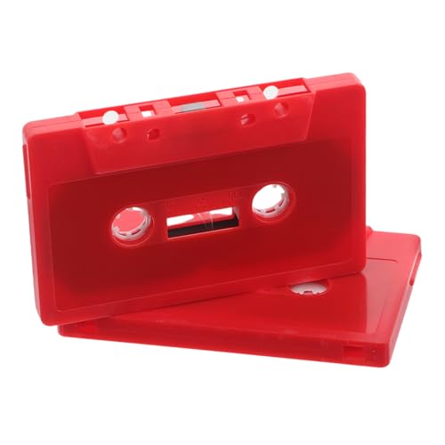 BESTonZON 2 Stück Retro-kassette Leere Kassetten Kassettenbandmaterial Audiokassette Partyzubehör Dekorationen Für Musikkassetten Dekorationen Musikdekor Kassetten-ornament Rot Plastik BESTonZON 2 Stück Retro-kassette Leere Kassetten Kassettenbandmaterial Audiokassette Partyzubehör Dekorationen Für Musikkassetten Dekorationen Musikdekor Kassetten-ornament Rot Plastik von BESTonZON