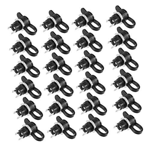 BESTonZON 24St Steckdose Adapter für Schalttafeleinbau sicher Panel Gleichstromquelle Trainingsgeräte Stromversorgung Schalttafeleinbaubuchse Netzteil Alles Bronze Verbinder Stecker Plastik von BESTonZON
