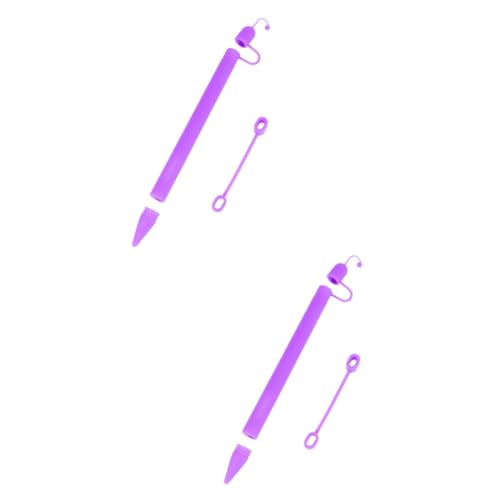 BESTonZON 2St bleistifthülle Haut Füllfederhalter Silikonabdeckung Eingabestift schreiblernbleistift Stiftabdeckung aus Silikon Schutzhülle aus Silikon Ipadpro Schutzkappe Violett von BESTonZON