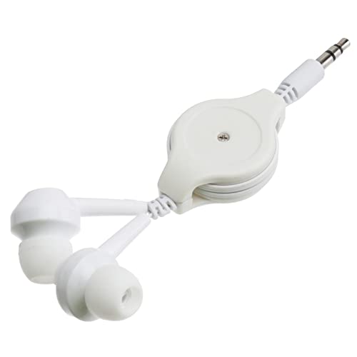 BESTonZON 3,5-mm-Kopfhörer ausziehbares Stereo-Headset Dual-Kopfhörer-Adapter MP3-Doppelzug-Teleskopkopfhörer In-Ear-Kopfhörer gehörschutzstöpsel Mini Ohrstöpsel Spieler Weiß von BESTonZON