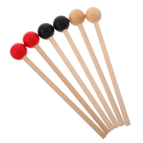 BESTonZON 3 Paar Musikinstrumentenhammer Trommelschlägel Hammerschlägel Für Xylophon Musikinstrument Trommelstock Xylophonschlägel Trommelstöcke Percussion Teile Snare Drum Sticks von BESTonZON