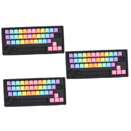 BESTonZON 3 Sätze Tastenkappe Computer Tastatur Bunte Tastaturkappen Pudding Keycaps Keyset Computertastaturen Tastatur-Dekor Tastatur versorgung Klaviatur Querwelle Suite Abs von BESTonZON