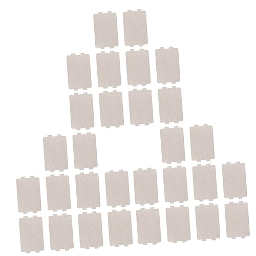 BESTonZON 30 Stück Mikrowellen-Glimmerflocken Mikrowellen-Glimmerplatte Mikrowellen-Reparaturzubehör Mikrowellen-Glimmerplatte Wellenleiter-Glimmerplatte Glimmerscheibe Glimmerplatte von BESTonZON
