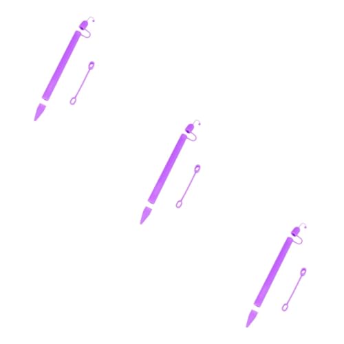 BESTonZON 3St federmäppchen Pen Pouch The purg stiftetasche diepurpurnen The Colour Purple schreiblernbleistift Eingabestift Griff aus Silikon Ipadpro Schutzhülle Griffigkeit Violett von BESTonZON